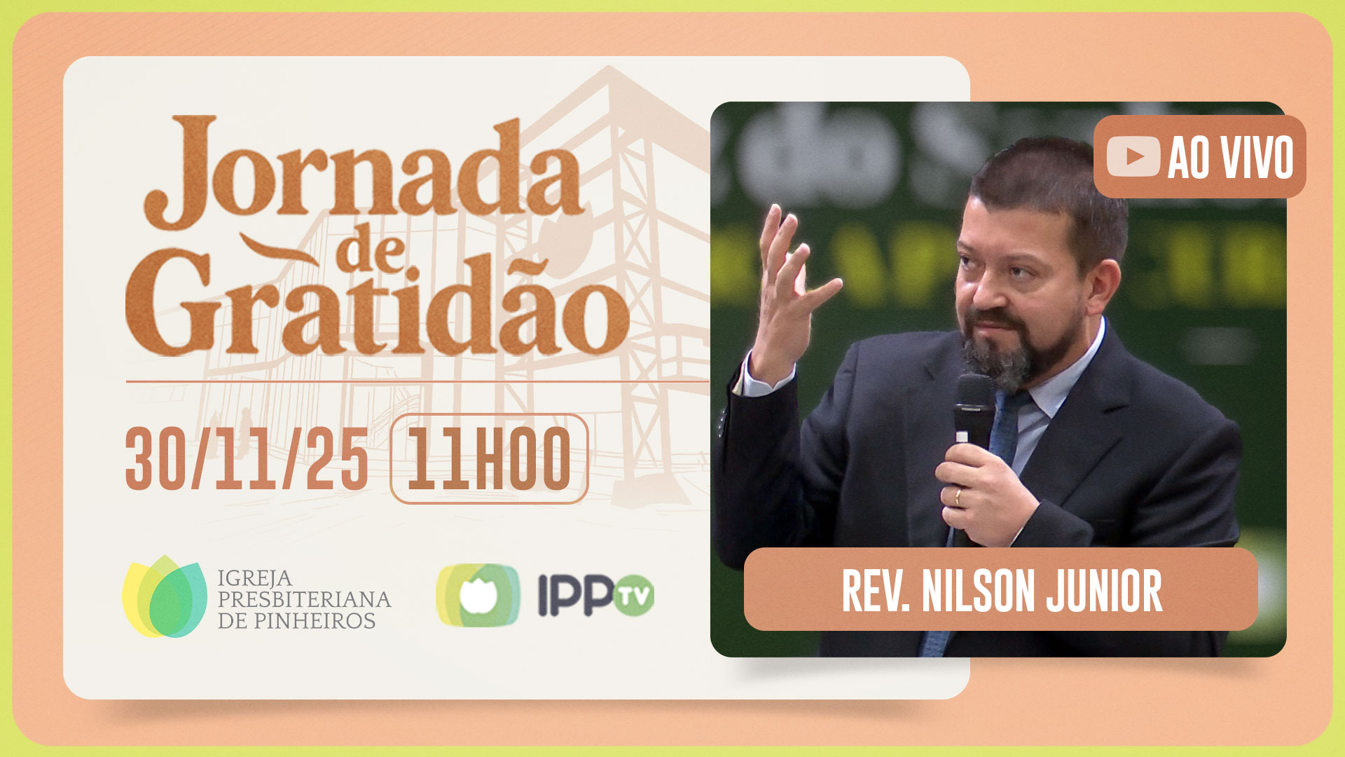 CULTO DOMINICAL | 11H | REV. NILSON JUNIOR | 30/11/2025